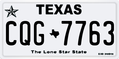 TX license plate CQG7763