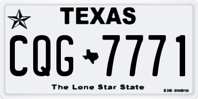 TX license plate CQG7771