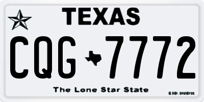 TX license plate CQG7772