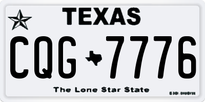 TX license plate CQG7776