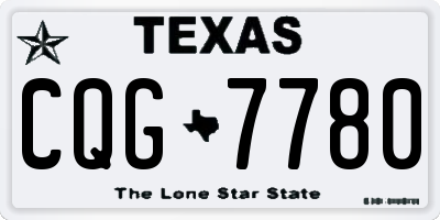 TX license plate CQG7780
