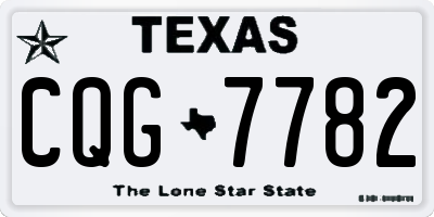 TX license plate CQG7782