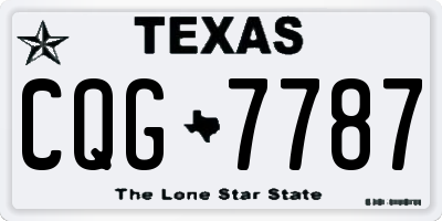 TX license plate CQG7787