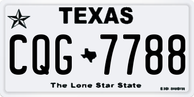 TX license plate CQG7788