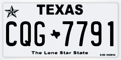 TX license plate CQG7791