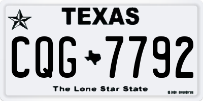 TX license plate CQG7792