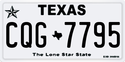 TX license plate CQG7795
