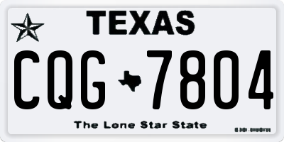 TX license plate CQG7804