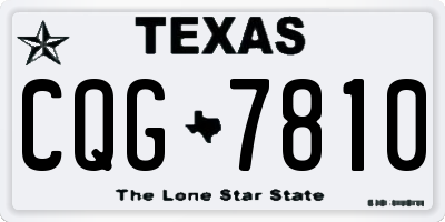 TX license plate CQG7810