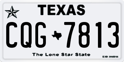 TX license plate CQG7813