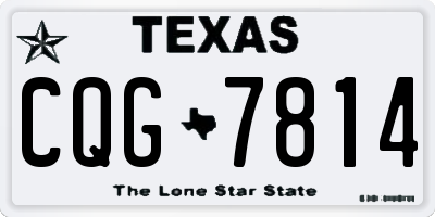 TX license plate CQG7814