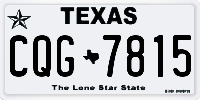 TX license plate CQG7815