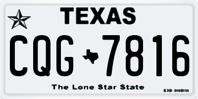 TX license plate CQG7816