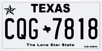 TX license plate CQG7818