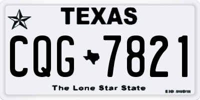 TX license plate CQG7821