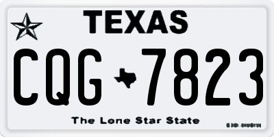 TX license plate CQG7823