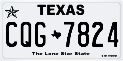 TX license plate CQG7824