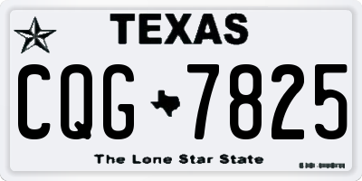 TX license plate CQG7825