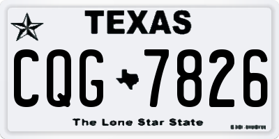 TX license plate CQG7826