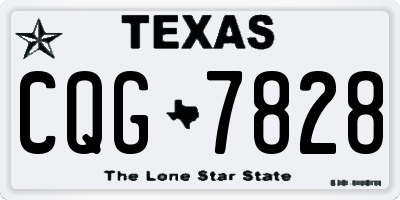 TX license plate CQG7828