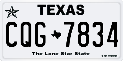 TX license plate CQG7834