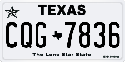 TX license plate CQG7836