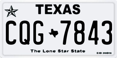 TX license plate CQG7843