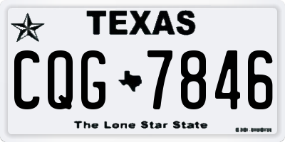 TX license plate CQG7846