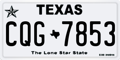 TX license plate CQG7853