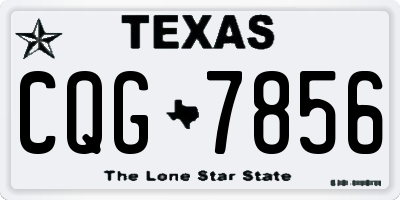 TX license plate CQG7856