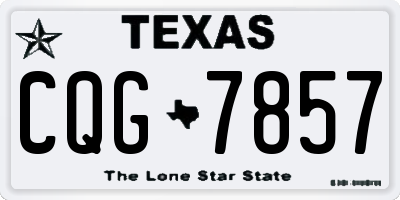 TX license plate CQG7857