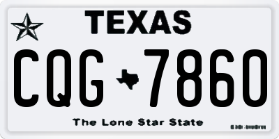 TX license plate CQG7860