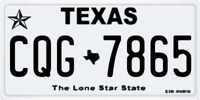 TX license plate CQG7865