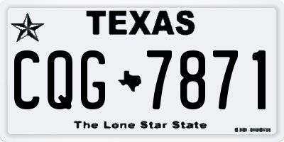 TX license plate CQG7871