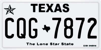 TX license plate CQG7872