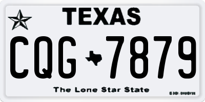 TX license plate CQG7879