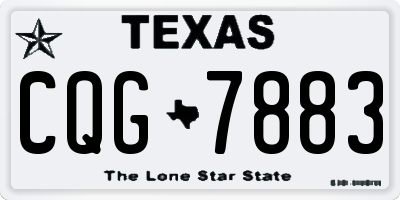TX license plate CQG7883