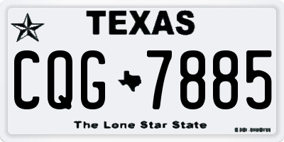 TX license plate CQG7885
