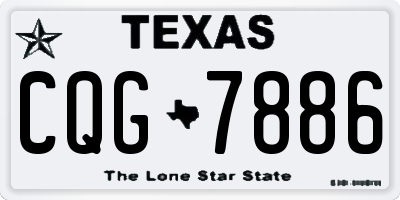 TX license plate CQG7886