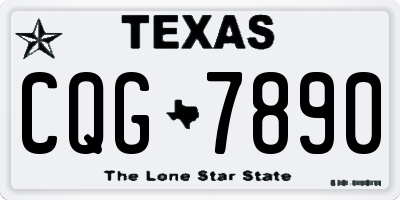 TX license plate CQG7890
