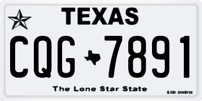 TX license plate CQG7891