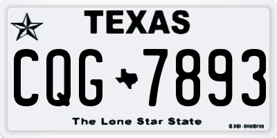 TX license plate CQG7893