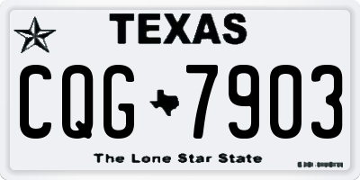 TX license plate CQG7903