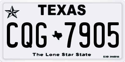 TX license plate CQG7905