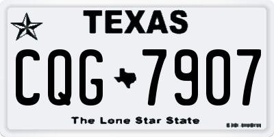 TX license plate CQG7907