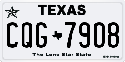 TX license plate CQG7908