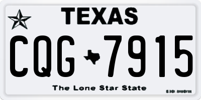 TX license plate CQG7915