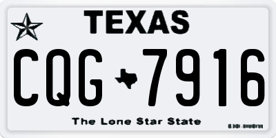 TX license plate CQG7916