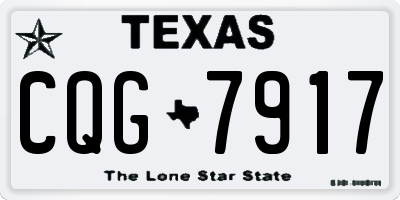TX license plate CQG7917