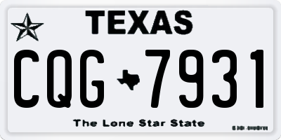 TX license plate CQG7931
